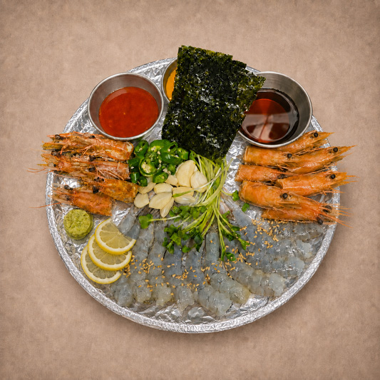 청불 천막집 포차 메뉴 - 제철생새우회(가을)